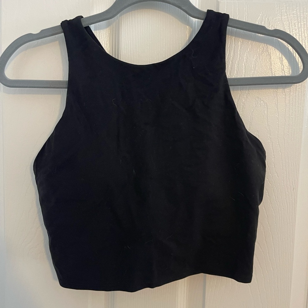 Athleta Conscious Crop Top A-C in Black Size Medium
